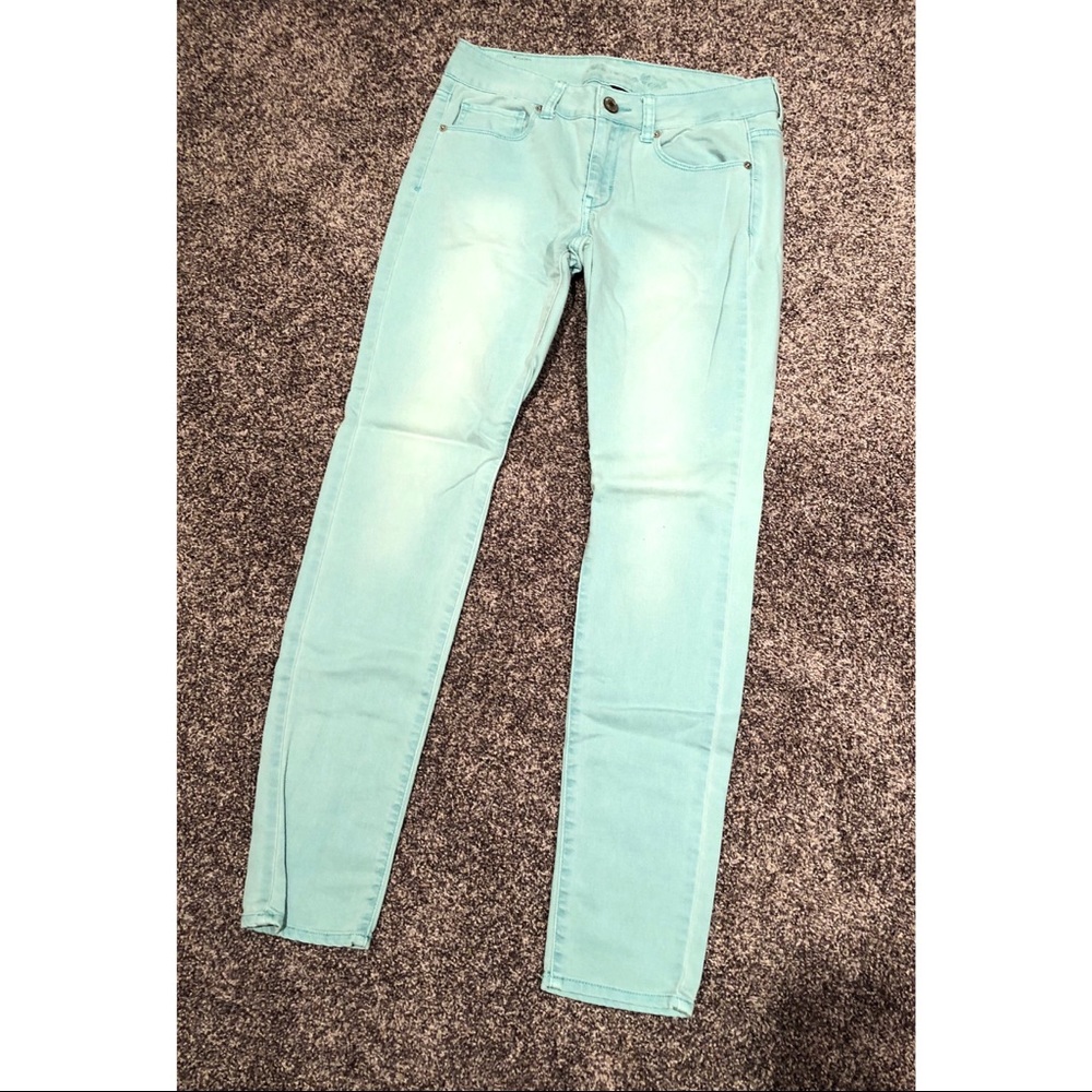 Mint Green American Eagle Skinny Jeans